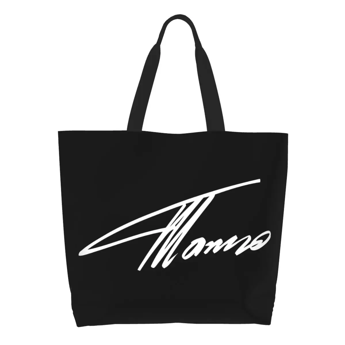 Custom White Alonso Sports Car Shopping Canvas Bag Recycling Large Capacity Groceries Fernando Motorcycle Race Tote Shopper Bags