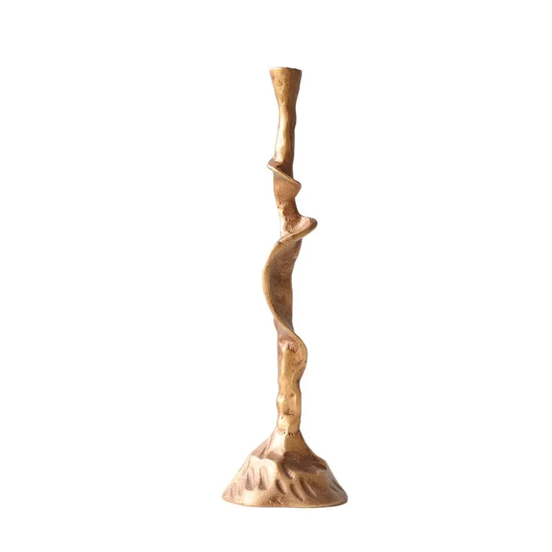 Metal Candlestick Abstract Golden Twisted Ornament Candle Holder Home Decoration Accessories Wedding Centerpieces