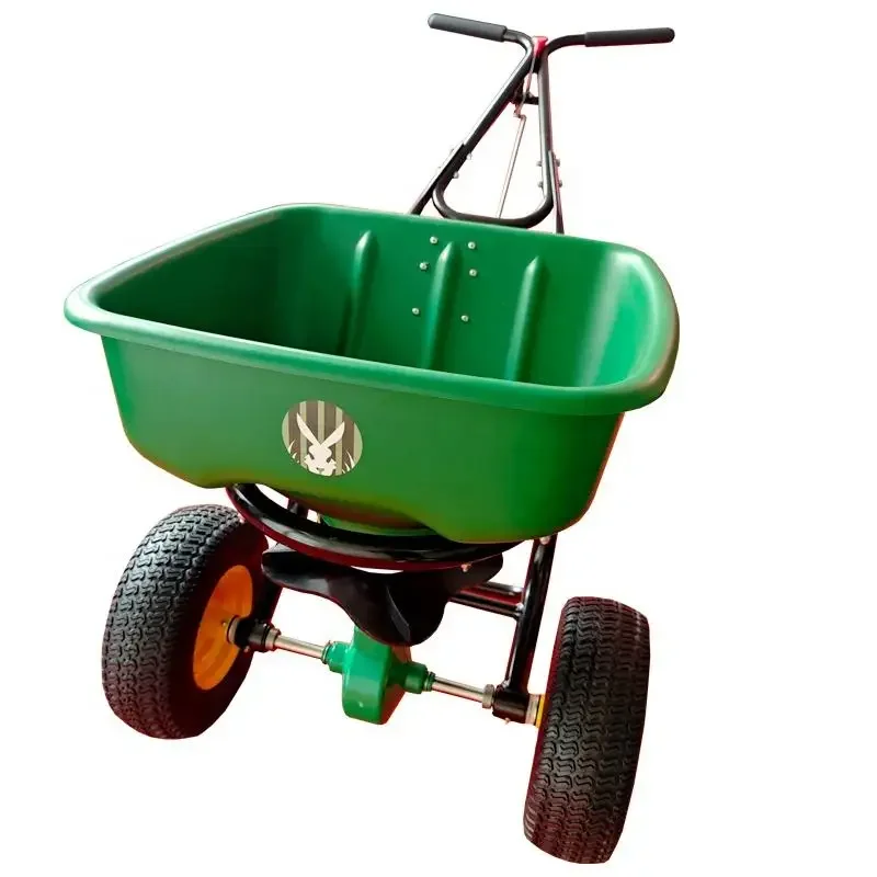 

Efficient Hand Push Type Lawn Fertilizer Spreader Manual Granular Applicator Agriculture