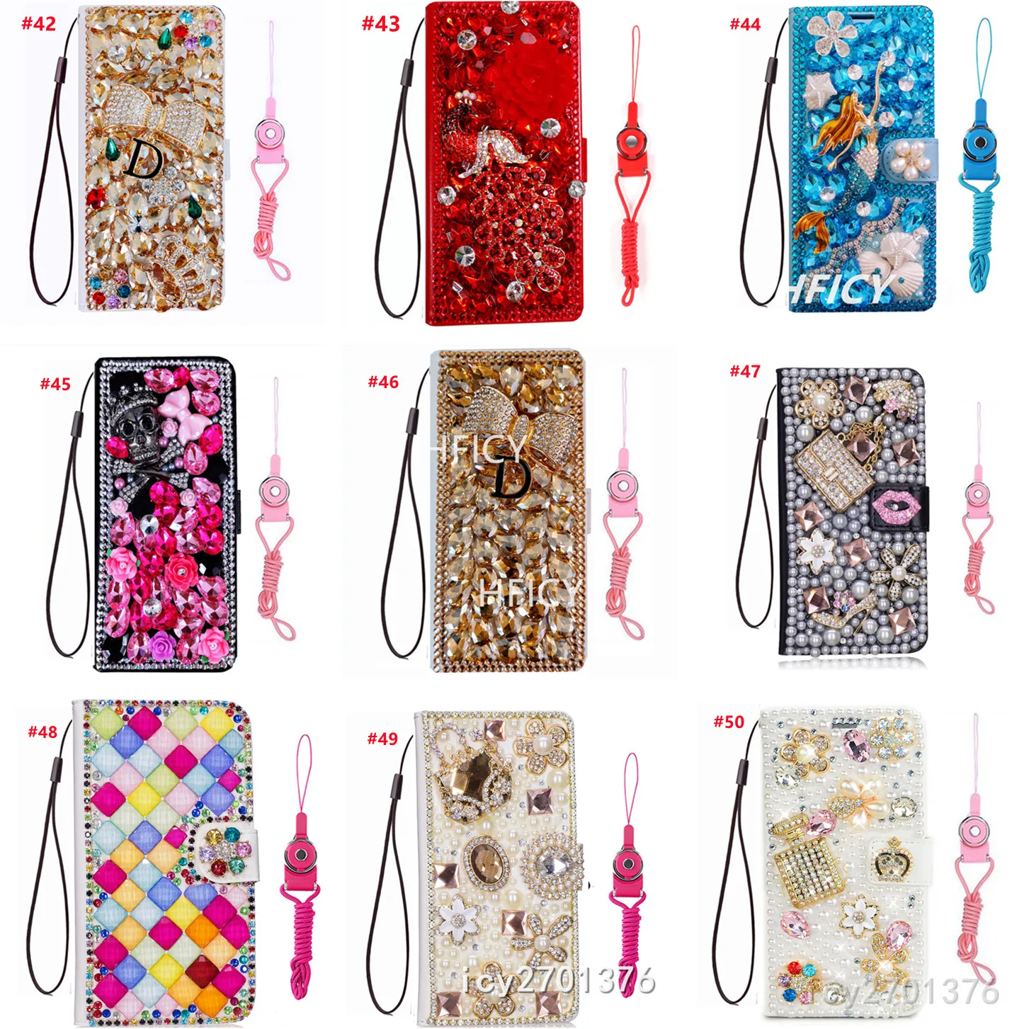 Coque pour Samsung Galaxy S10 S20 FE S21 S22 Ultra Note 10 + 20 Ultra, portefeuille de luxe Bling en cuir à rabat pour femmes, housse de protection