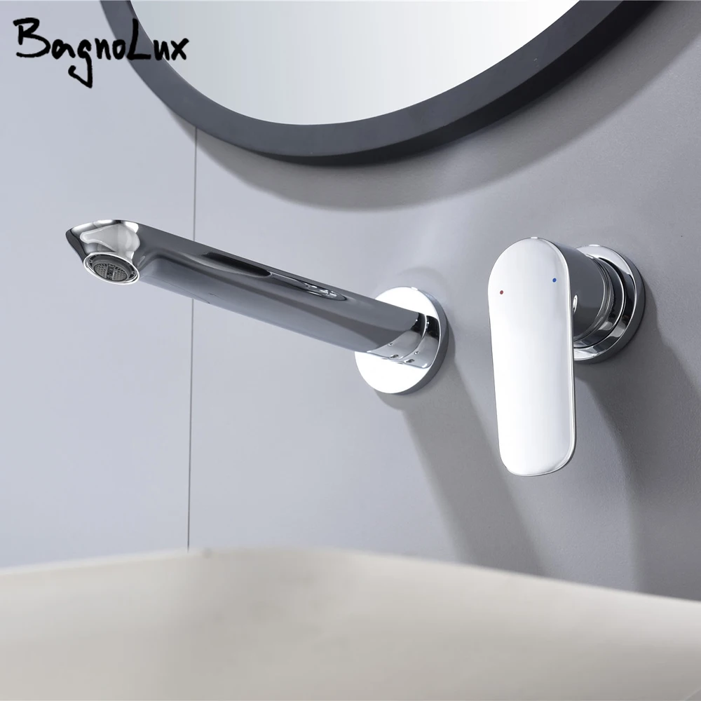 

Настенный смеситель для ванной комнаты, скрытый смеситель, настенный смеситель для ванной комнаты, настенный смеситель для горячей и холодной воды, смеситель для раковины, одна ручка, горячая и холодная вода