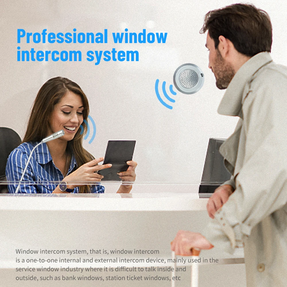 Busstation Ticket Kantoor Windlow Openbare intercom Systeemvenster Tweerichtingsintercom voor bank