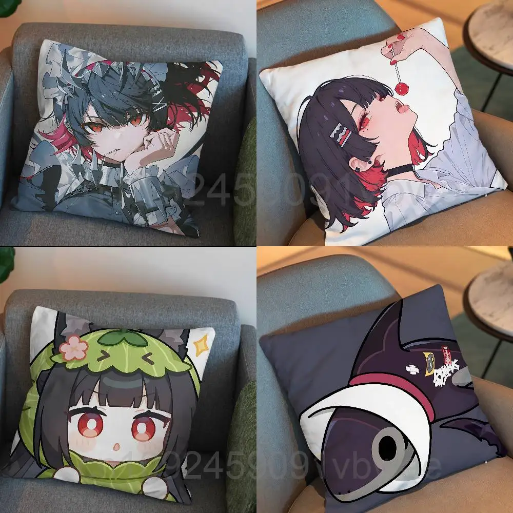 Halloween Bash Ellen Joe ZZZ Miyabi Pillow Case Anti-dustmite Pillowcase Invisible zipper silky short plush Sofa cushion cover