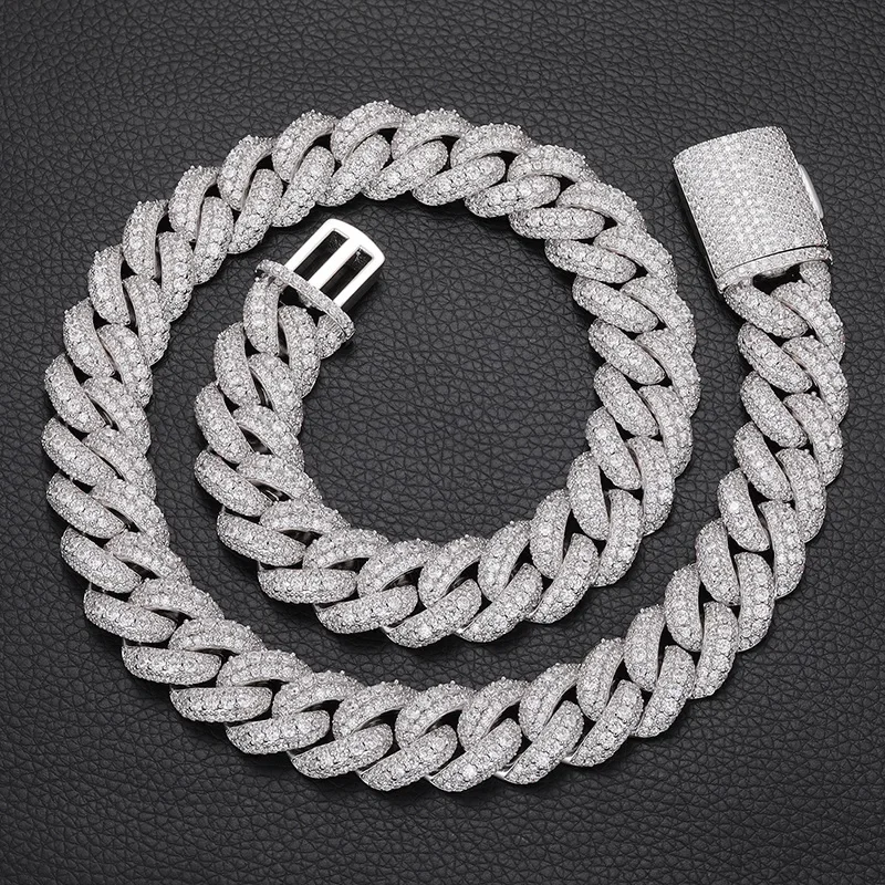 European and American cross-border new high-quality necklace 18mm bubble chain men's necklace hip-hop trend street je