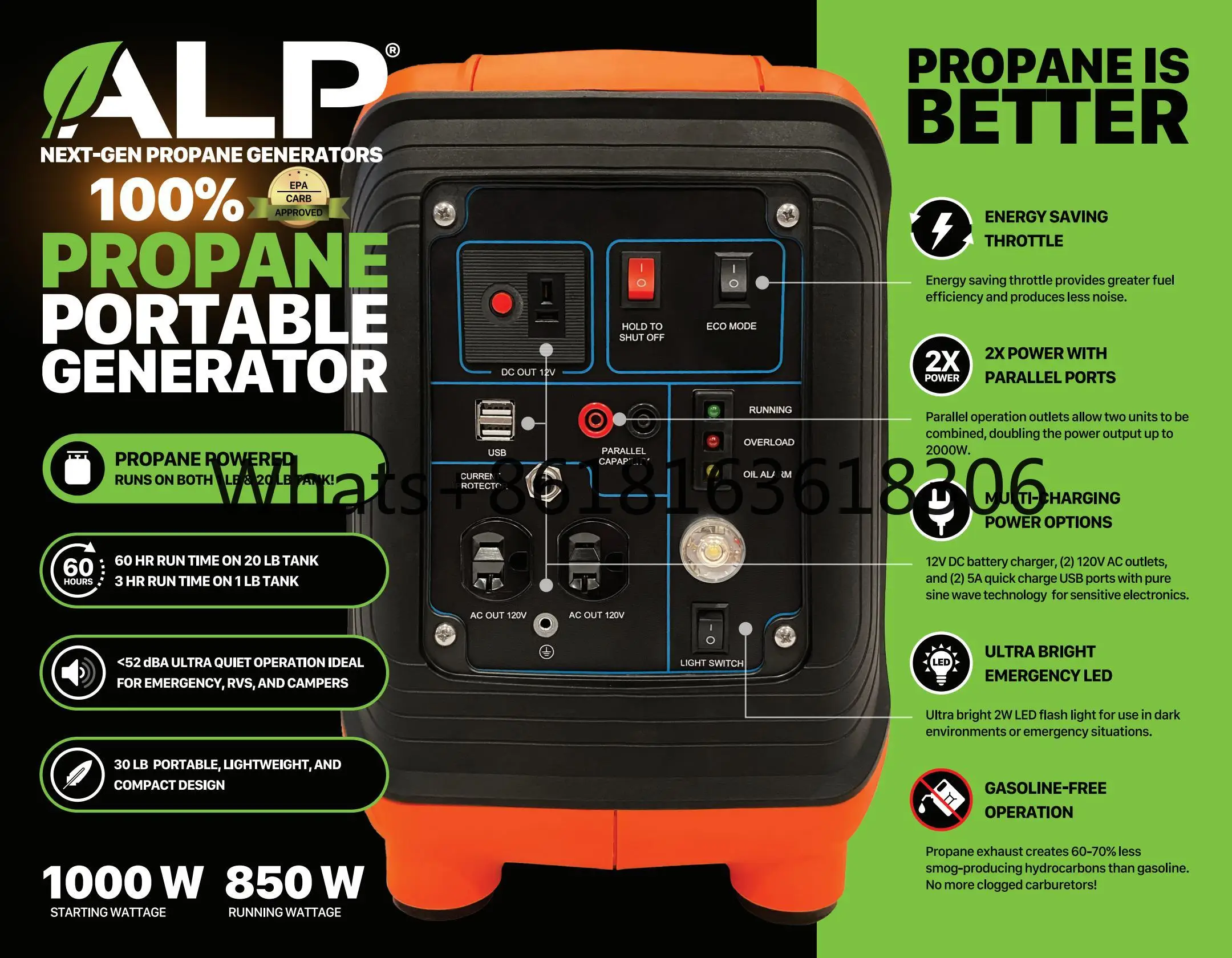 Propane Powered Portable Generator, Gas Turbine Generator