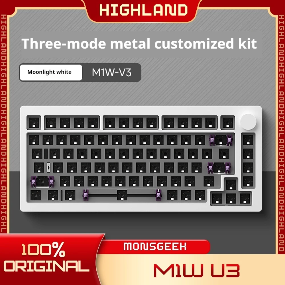 

Monsgeek M1W V3 Mechanical Keyboard Hot-Swap 3 Mode Gamer Keyboard kit Aluminum 82keys Wired Keyboards Custom M1 v3 Keyboard kit