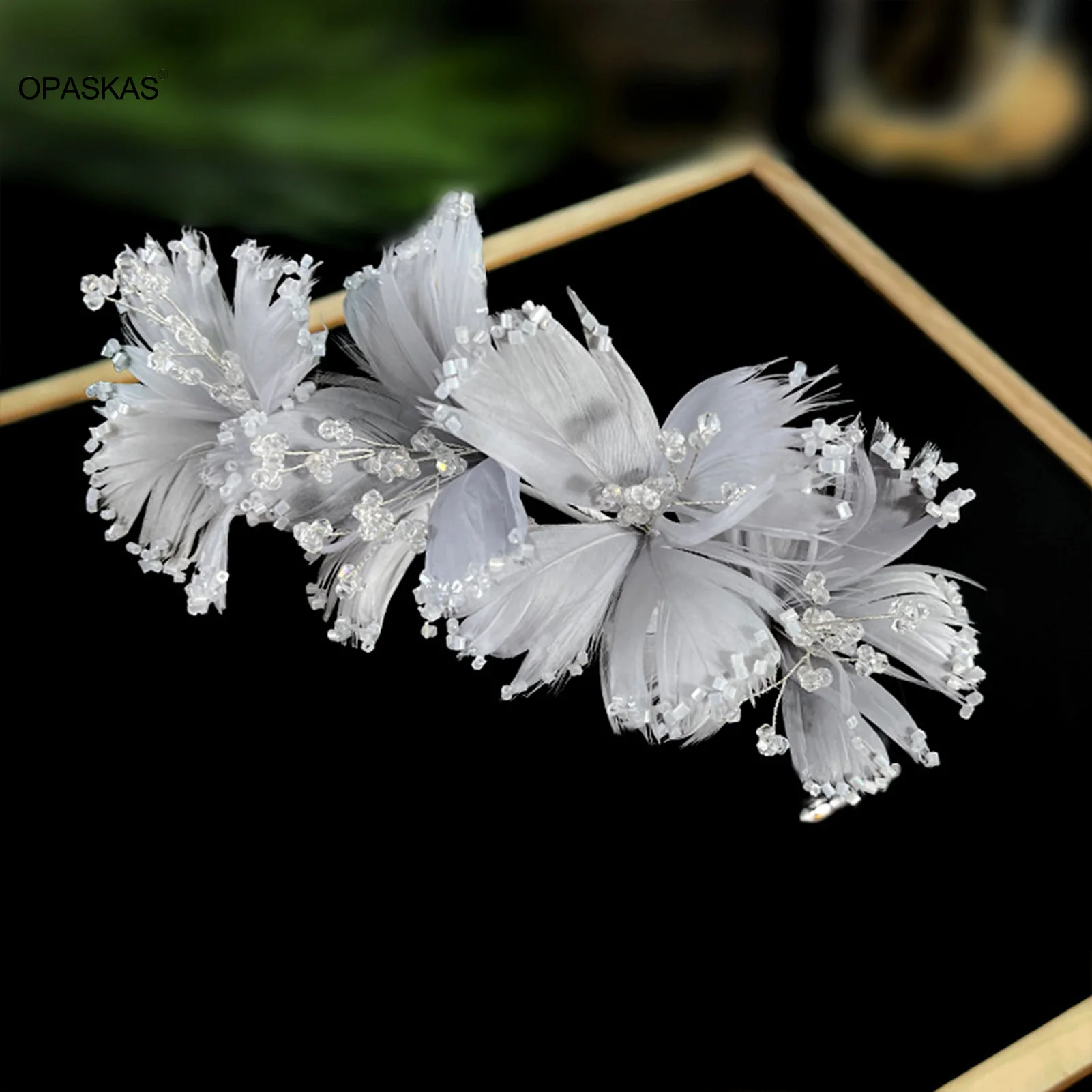 Silk Floral Hairband Tiaras Bridal Hair Jewelry Girls Crystal Headband Hairpin Wedding Hair Accessories Birthday Crown For Women