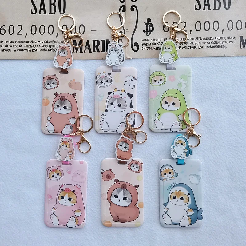 

Mofusand Retractable Badge Reel ID Card Holder Student Card & Metro Bus Card Case Office ID Badge Holder with Backpack Pendant