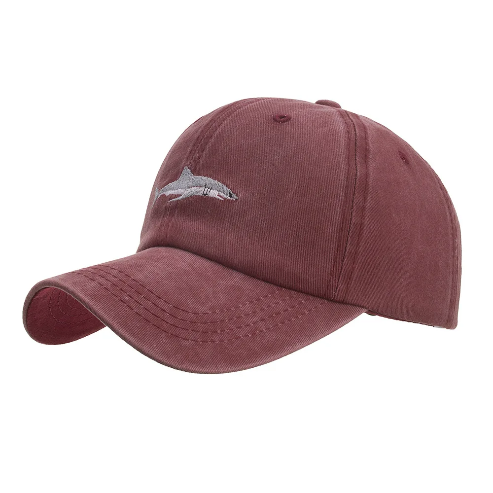 

New Fashion Shark Buckle Unisex Cap Baseball Cap Hip Hop Embroidery Curved Suspenders Dad Hat Summer Fish Sunhat Hat beanies