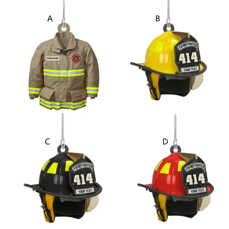 Firefighter Suit Pendants for Xmas Birthdays Travel Souvenirs Housewarming Gifts