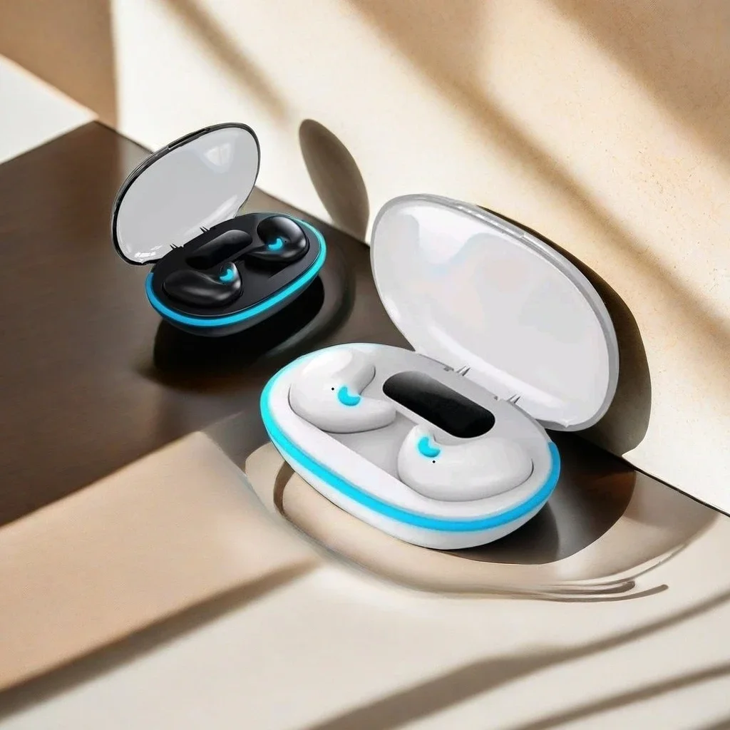 X55 غير مرئية النوم سماعة لاسلكية TWS بلوتوث 5.3 سماعات سماعات أذن مخفية IPX5 مقاوم للماء الحد من الضوضاء سماعة رياضية
