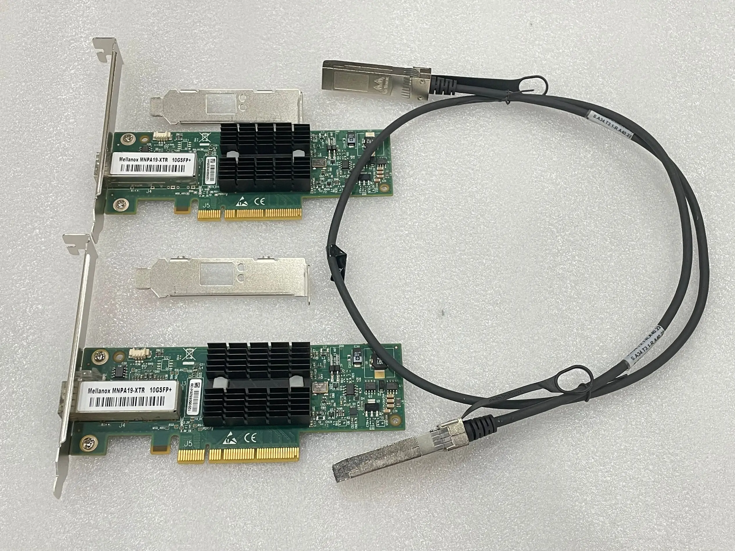 Mellanox-Lote de 2 MNPA19-XTR, 10GB, ConnectX-2, 10Gbe, 1m, SFP + tarjeta de red con Cable