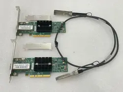 LOT OF 2 MNPA19-XTR 10GB Mellanox ConnectX-2 10Gbe 1m SFP+ Cable Network Card