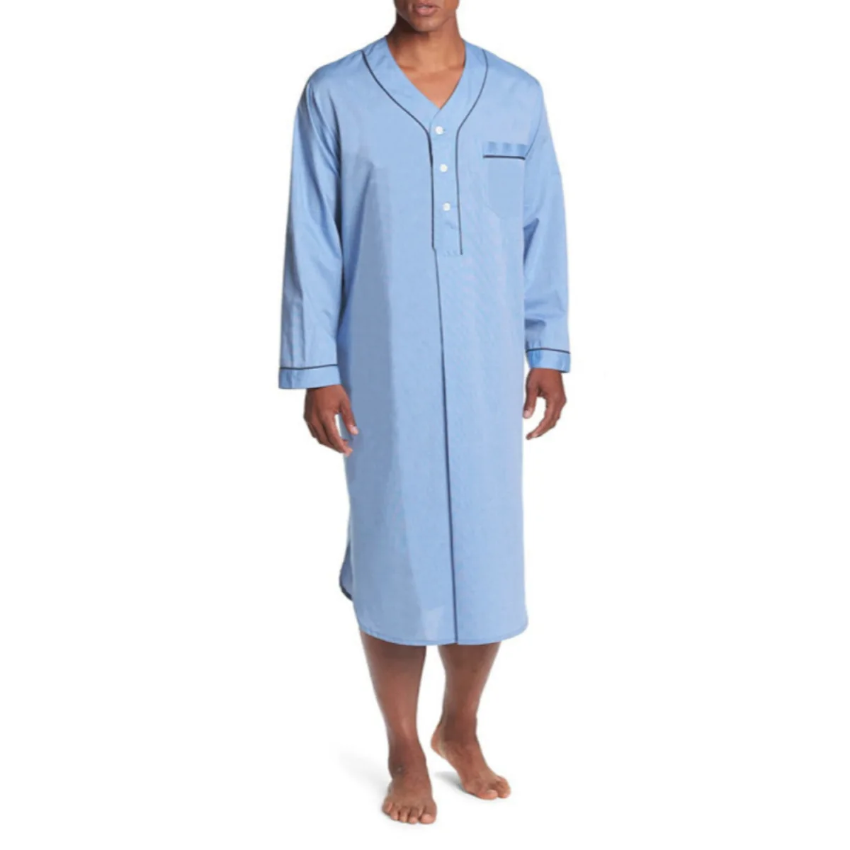 Nuovo design da uomo elegante abito arabo casual manica lunga musulmano Eid Thobe abbigliamento islamico abito da preghiera musulmano per giovani e uomini