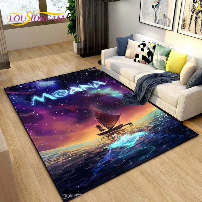 Moana kawaii dessin animé tapis pour salon chambre tapis cuisine Table porte enfants tapis de sol antidérapant Alfombra cadeau d'anniversaire