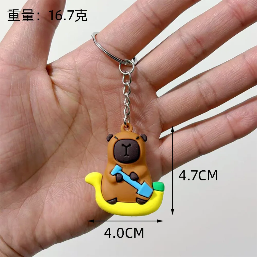 Blind Bag Cute Kapibala Keychain Capybara Pendant Series School Bag Charm For Gift Accessory Car