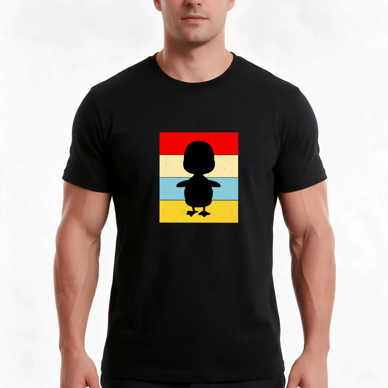 Duck Rubber duck Rubber duck Squid T-Shirt, Summer Casual Cotton Tee, Oversized Streetwear Tops, Vintage Graphic Print