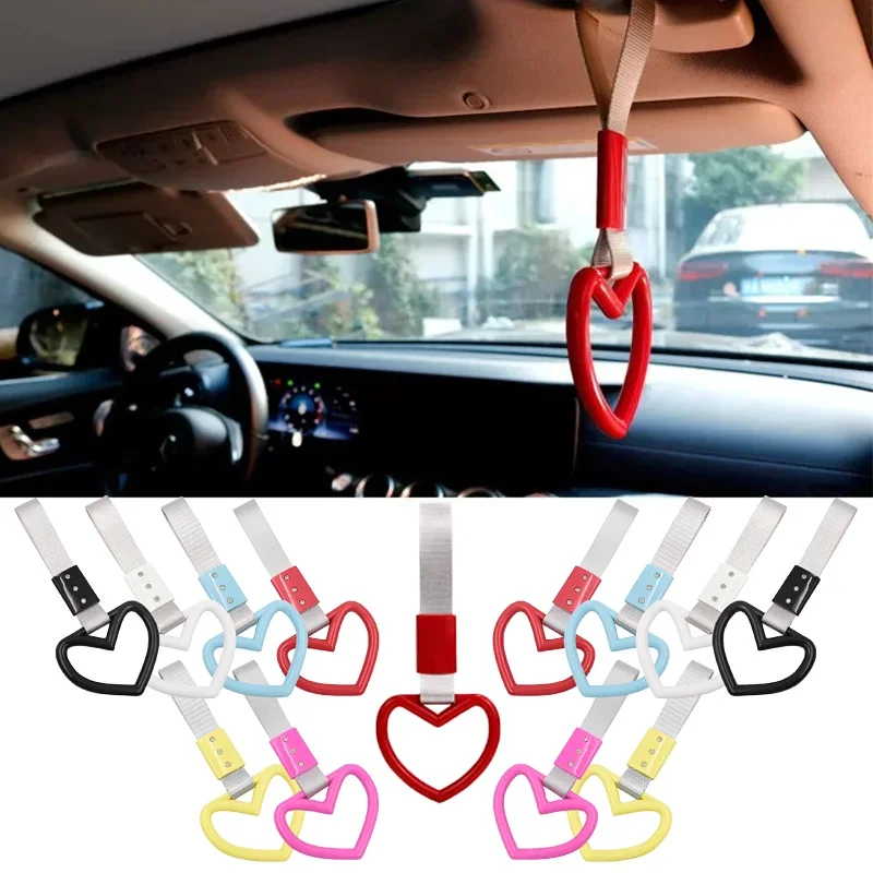 

Universal Car Interior Pull Ring Creative Popular Heart-shaped Ring Subways Train Bus Handle Drift Tool Bumper Auto Accessories