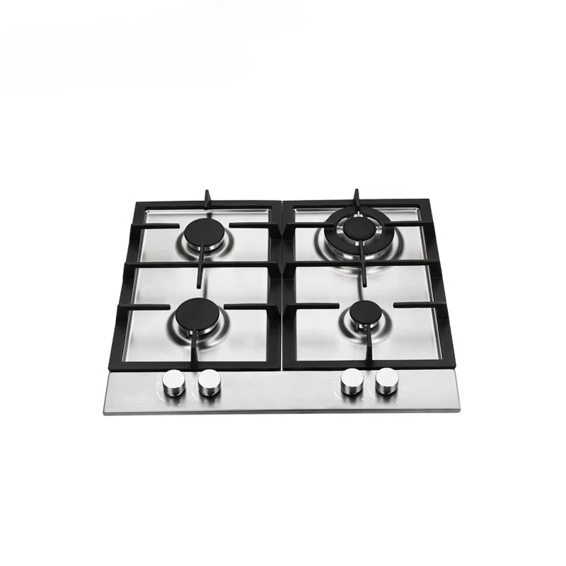 4-Burner Gas Cooktop Built-In Stainless Steel Gas Hob for Household Cooking