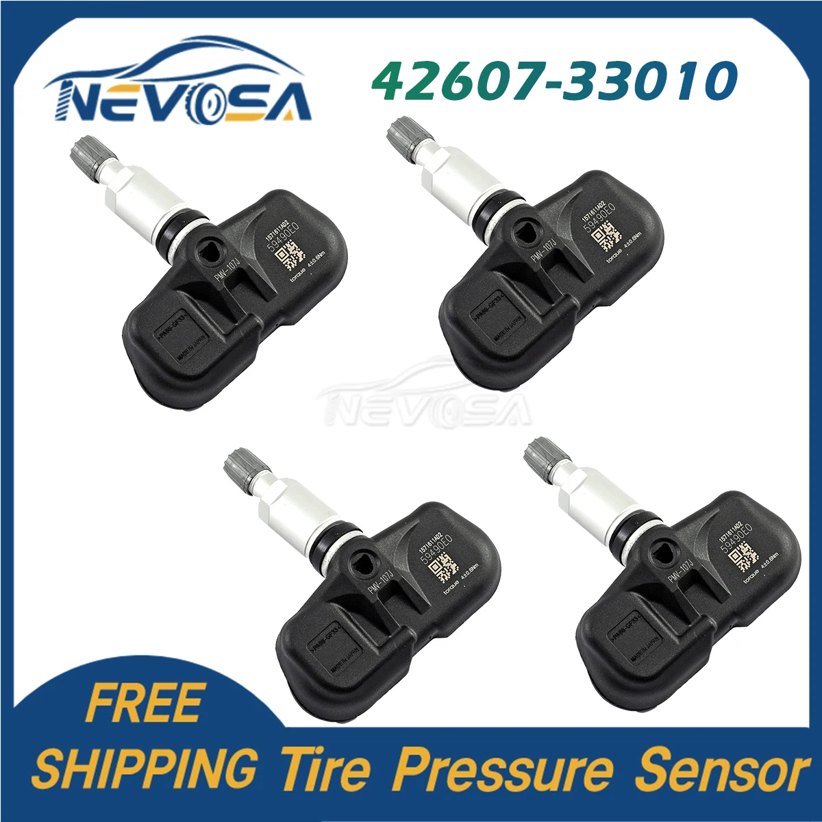 

Nevosa 42607-33010 TPMS Tire Pressure Sensor For Toyota Solara Sequoia Tacoma Lexus ES350 GS430 GS450h Scion iQ tB 1/4PCS 315MHz