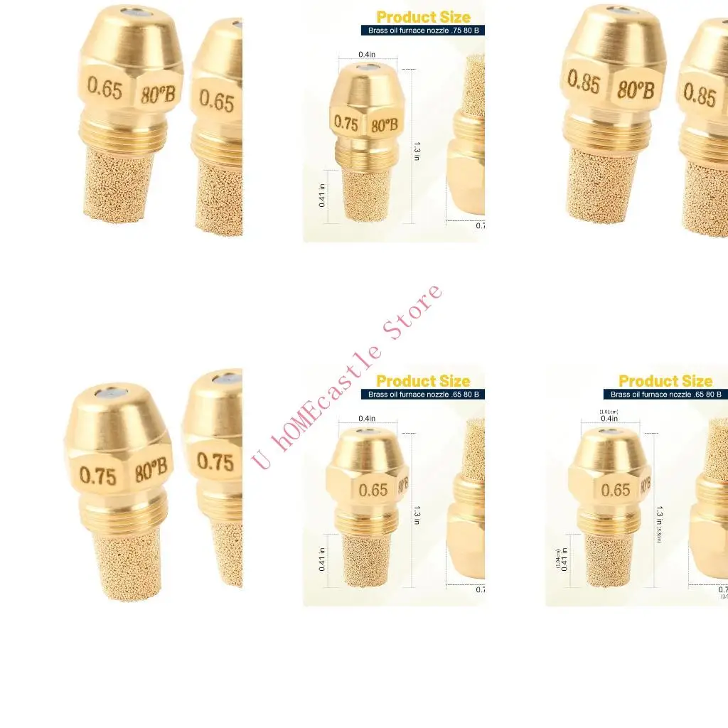 

63HF Replacement Burning Nozzle Pair 80 Degree Sprayer Thermal Metal Waste Oil Burning Nozzle Boiler Heater Combustion