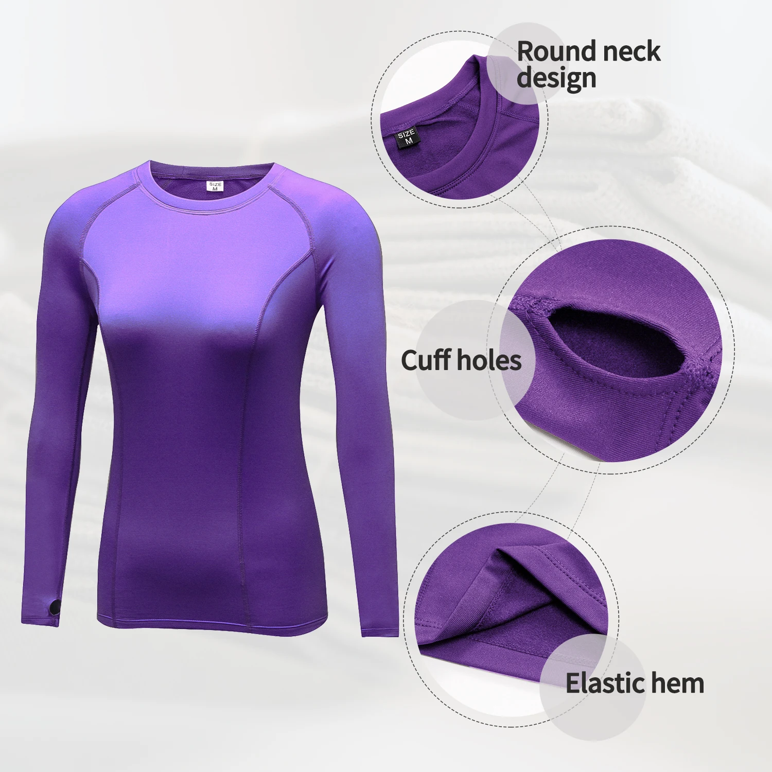 Women's Winter Fleece Lined pro Tight Long Sleeve Quick Dry Stretch Workout Shirt for Fitness Running Training Sports