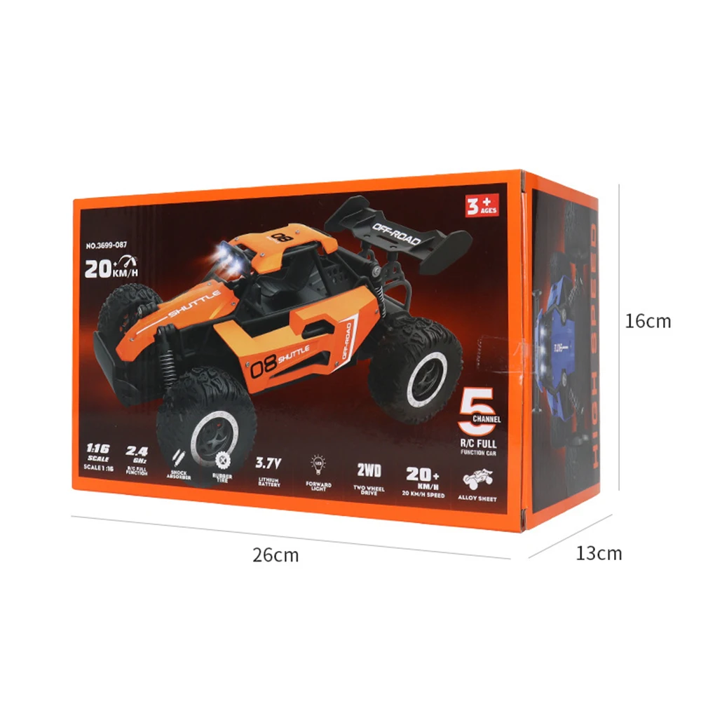 2.4G High-speed Alloy Remote-controlled High-speed Vehicle Big Foot Climbing Off-road Vehicle Racing Model Boy Toy