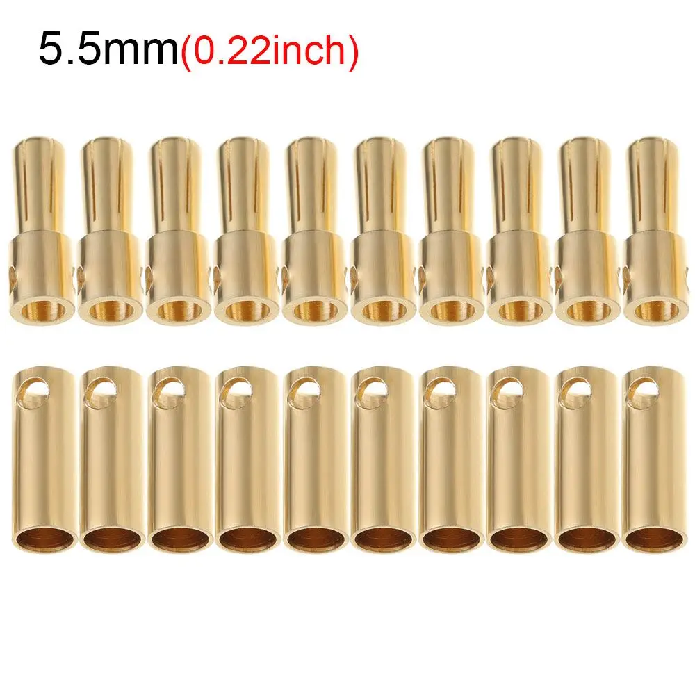 2/3/3.5/4/5/5.5mm Tools For Model Airplane Voice Box Bullet Banana Plug Male Female Plugs RC Battery Connector High Current