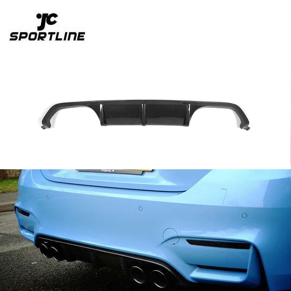 JCSPORTLINE F82 F83 Rear Bumper Diffuser Lip for BMW F80 M3 F82 F83 M4 Coupe Sedan Convertible 2014 - 2018