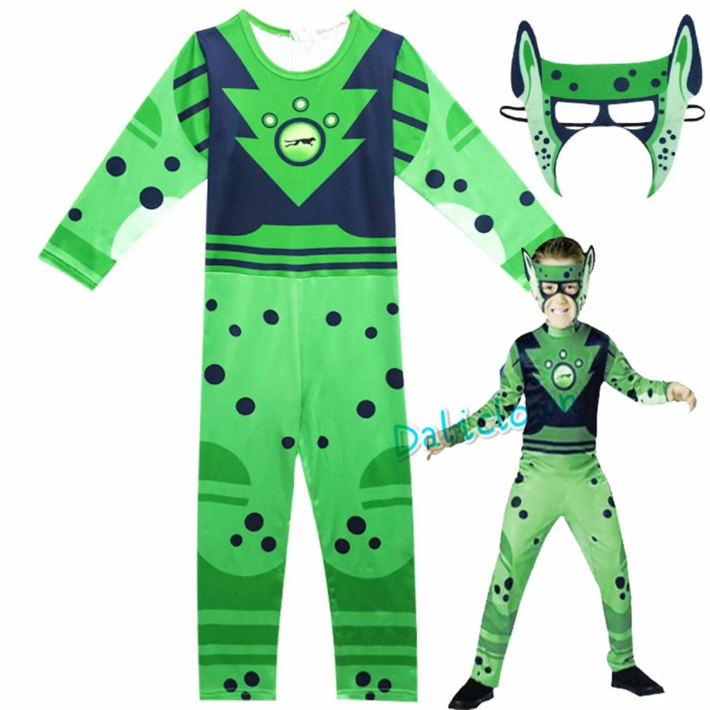 Power Wild Kratts Costume Kids Anime Cosplay Birthday Party Carnival Boy Girls Brother Siamese Animal Brothers Role Play Costume