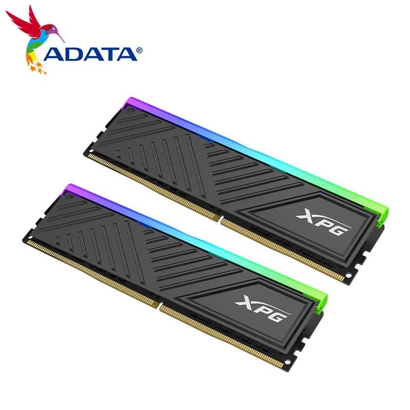 ADATA Memory Ram DDR4 XPG D35G RGB 3200MHz 3600MHz 8GB 16GB 2PCS 288-PIN SDRAM Longyao Black White Memory Ram DDR4 for Desktop