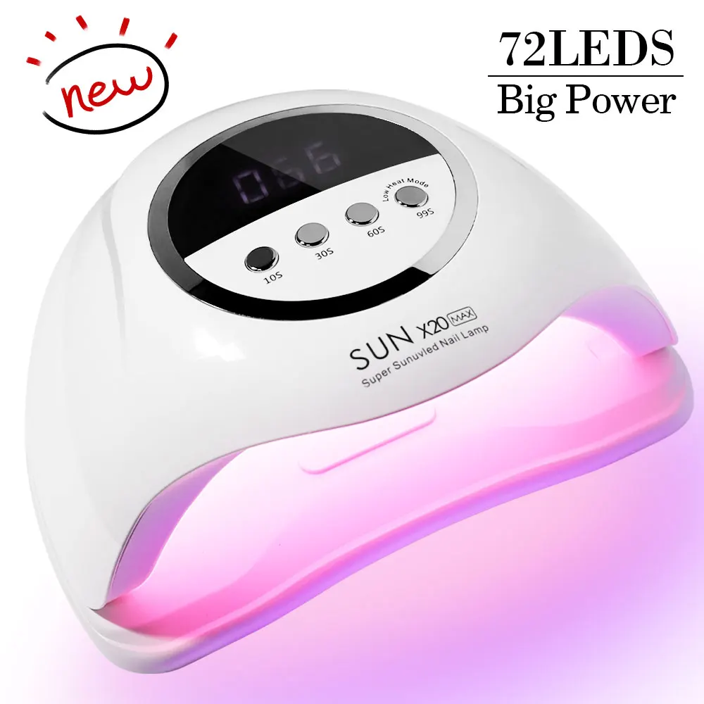 

Nail Lamp Dryer 72 LEDS Beads Dual Source UV/LED High Power Lamp For All Nails Gel Polish Phototherapy Light For Manicure Salon