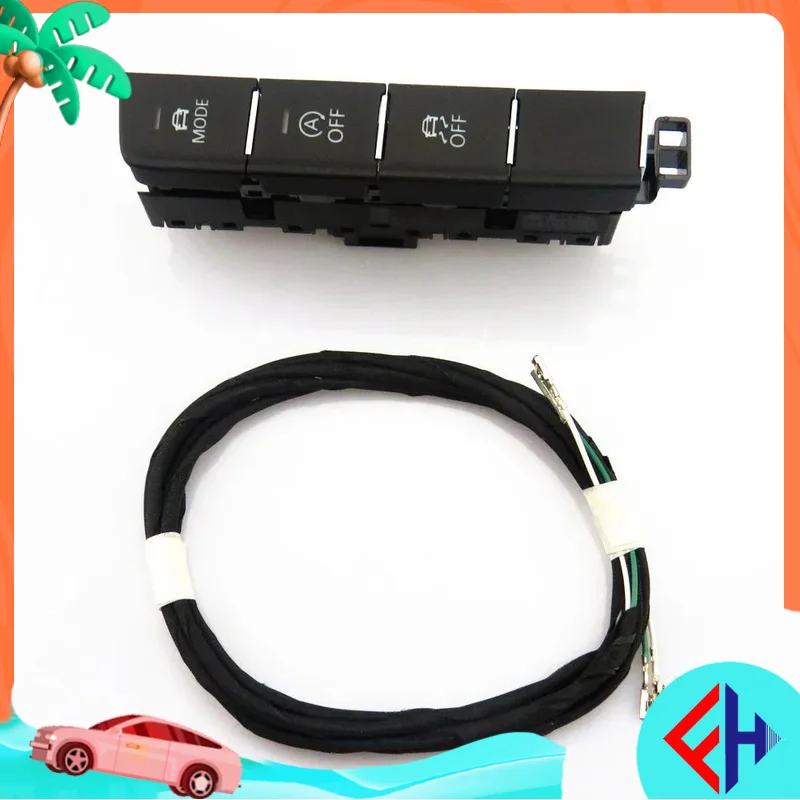 SCJYRXS Parking Radar Central Console Adjustment Control Switch Button Multi-Function EPS & Cable For VW Passat B8 3GD 927 137A