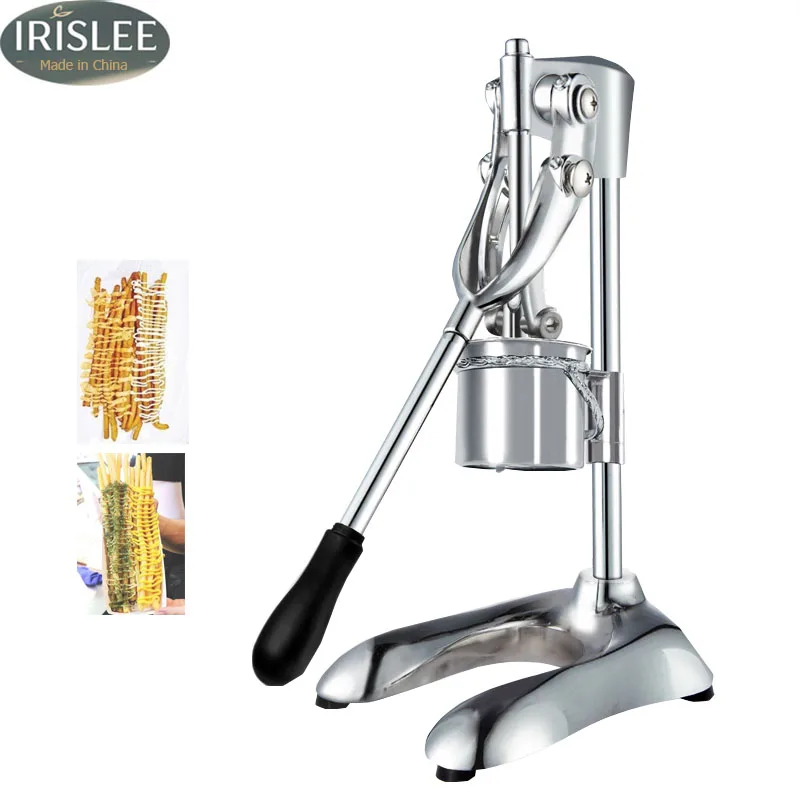 Mashed Potatoes Fried Chip Super Long French Fries Maker Machine Long Potatoes Fried Chips Extruders Manual Long Potato Machine
