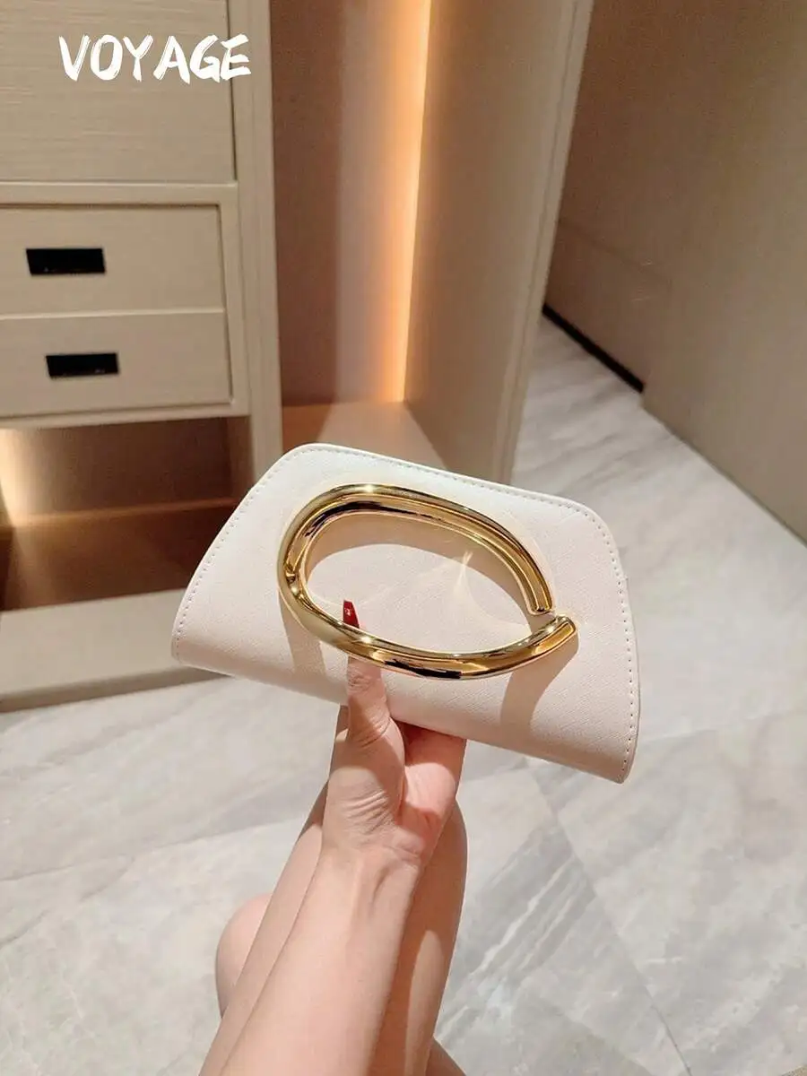 

Stylish Metallic Decorated Mini Box Clutch Handbag For Evening Party Wedding