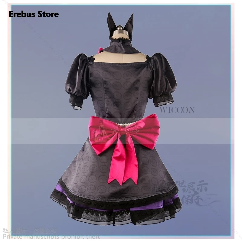 Jogo ow dva hana canção cosplay traje feminino gato preto lolita vestido meninas saias doces conjunto completo roupas ternos de festa de halloween