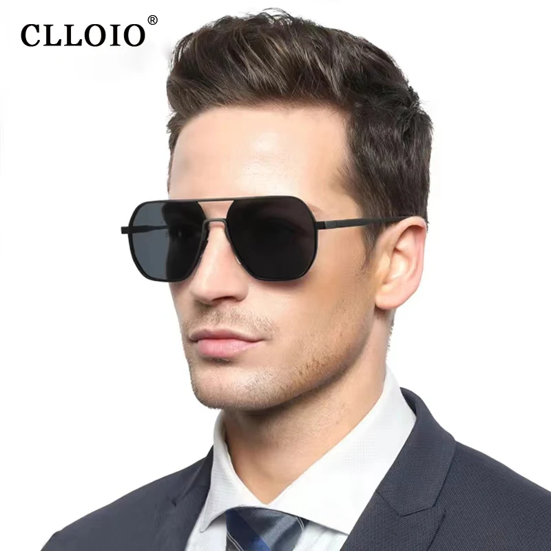 SZTZX New Fashion Aluminum Polarized Sunglasses Men Women Anti-Glare Driving Shade Sun Glasses Anti-UV Square Casual Eyewear