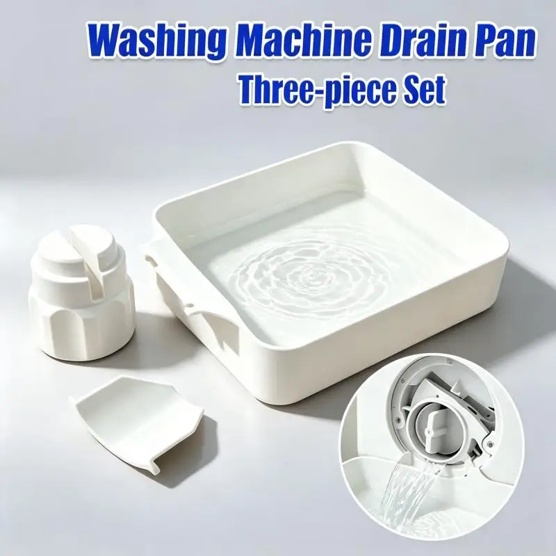 Washing Machine Drain Tray Water Catch Box Leak Proof Pan For Drum Washer Floor Protection For Home Laundry Room