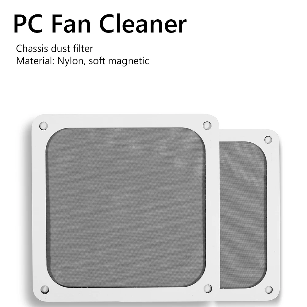 

8cm/12cm Cooling Fan Filter Soft Magnetic Frame Nylon PC Case Cooling Fan Filter Dust-proof Net Guard with Hole for Power Supply