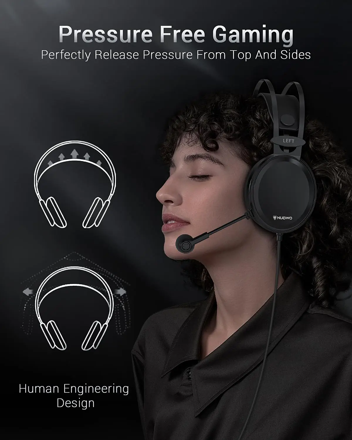 NUBWO N7 Gaming headsets PS4  Stereo Xbox one Headset Wired PC Gaming Headphones with Noise Canceling Mic Ear Gaming Headphones