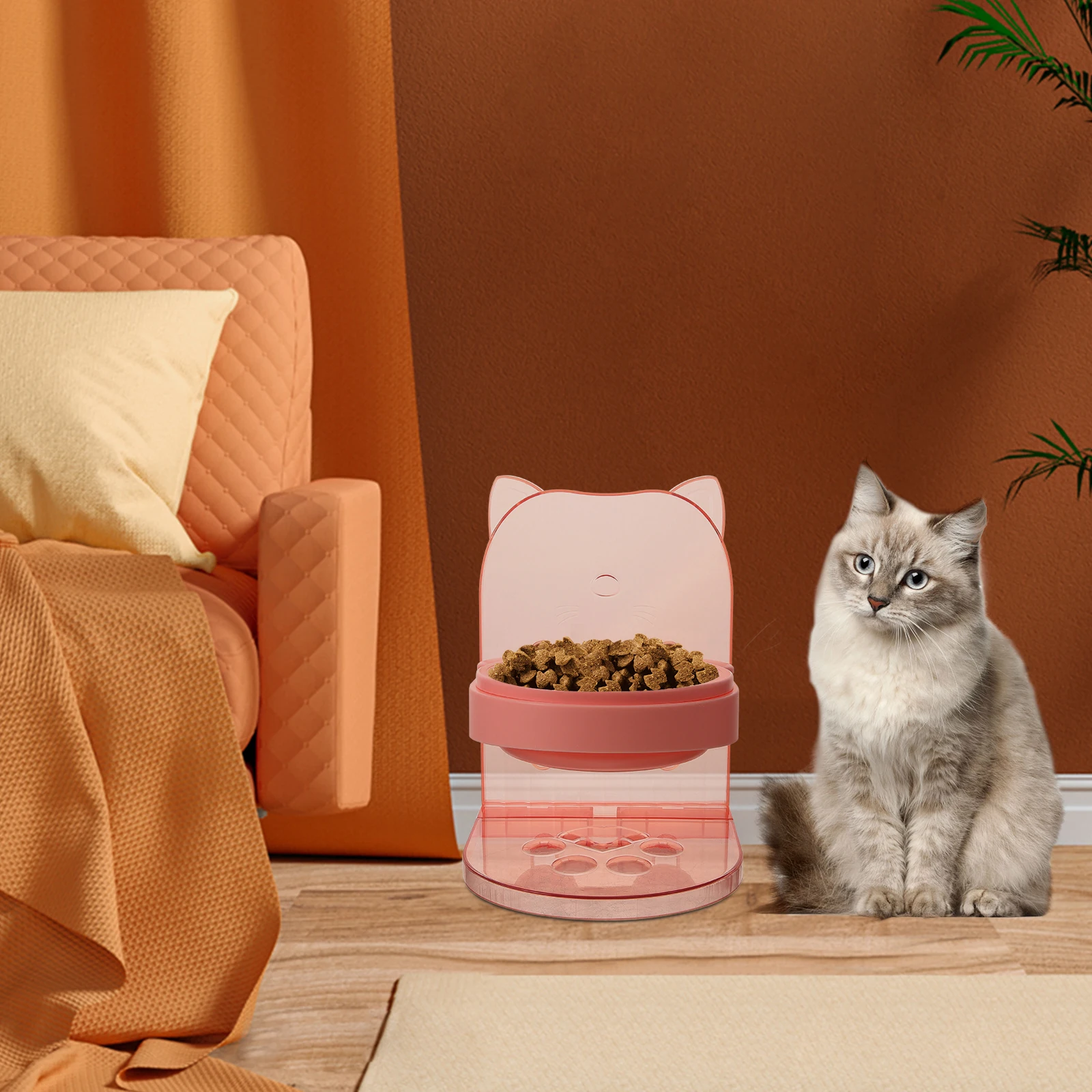 

Adjustable Detachable Pet Rack for Cats Dogs Durable Plastic Anti-Spill Food Water Bowl Stable Base Easy Clean Cervical Support