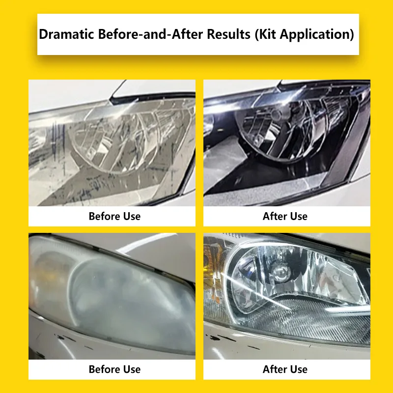 Car Headlight Renovation And Repair Fluid Wet Wipe Set For Cleaning Yellowed Atomized Headlights Renovation Wet Wipe Set