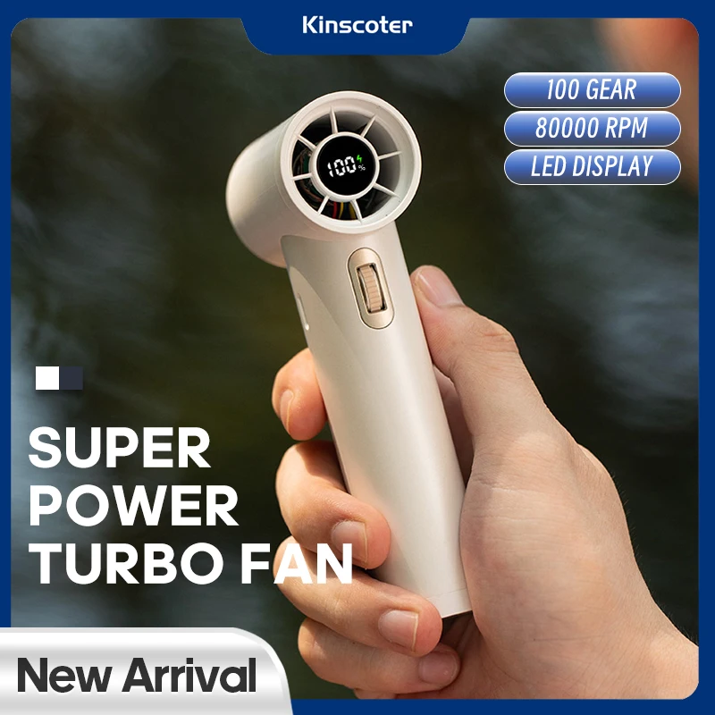 

KINSCOTER Mini Turbo Fan Electric Air Duster Portable Brushless Motor Automotive Computer Cleaner 100 Gear 80000 RPM With LED