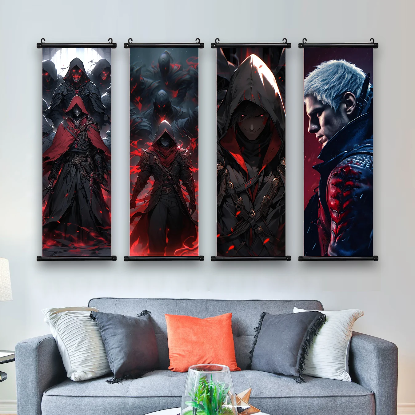 Devil May Cry Hanging Scroll Poster Games Wallpaper Wall Artwork Canvas Painting Picture Print HD Home Decoration Art Kid Gift