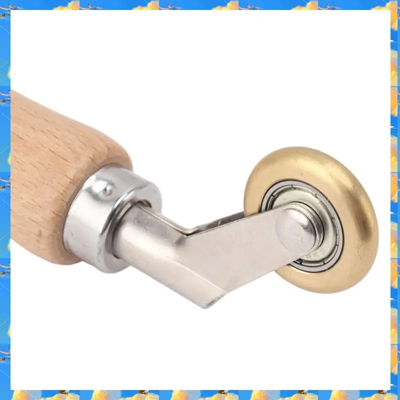 FTS 40 мм ролик для обоев, стальной ролик для швов, деревянная ручка, силиконовый ролик для швов, латунное колесо двойного назначения для сварки ПВХ, прочный