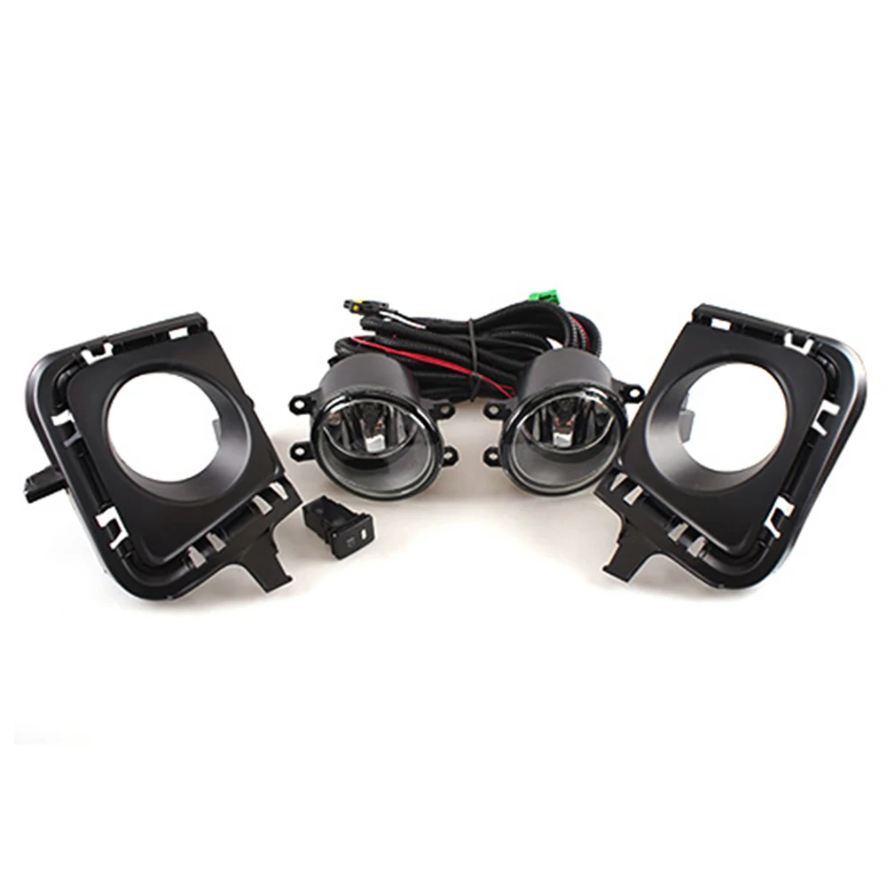 

1 Pair Front Bumper Fog Light Lamp Assembly with Switch Wring Harness for TOYOTA PRIUS 2012-2014