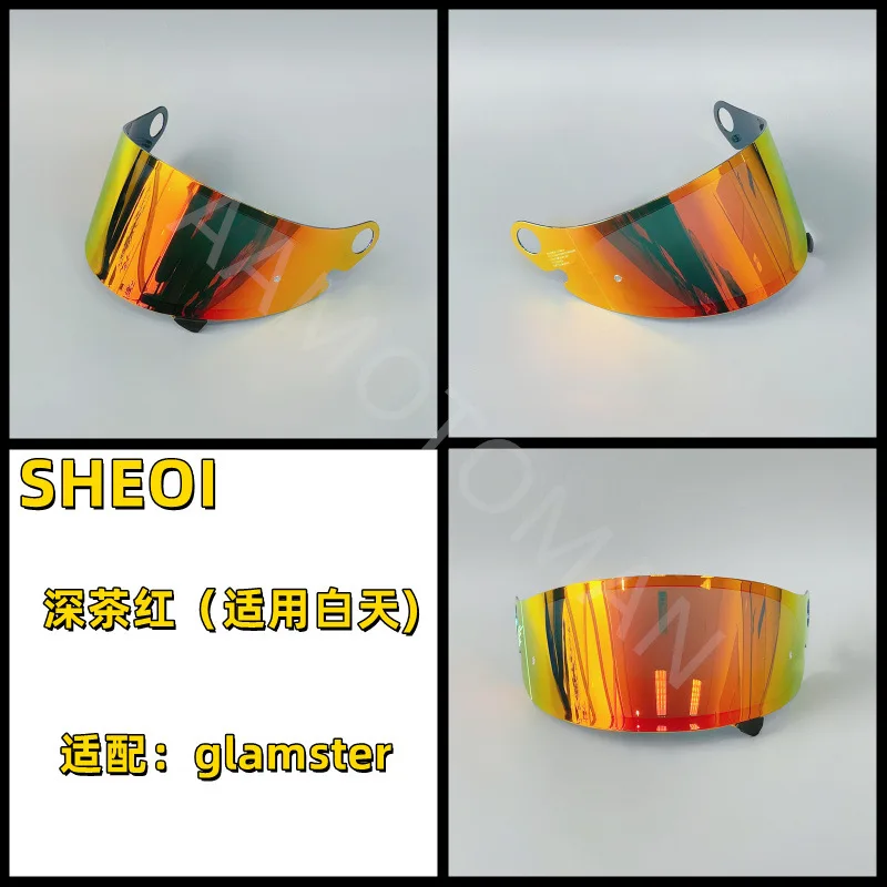 High quality ABS colored sun visor for SHOEI Glamster, motorcycle helmet windproof sun visor lens