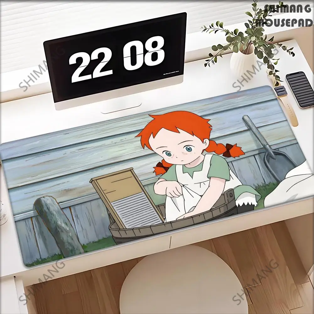 

Cartoon Anne Of Green Gables Mouse Pad Non-slip Desk Mat PC Laptop Accessories Office Keyboard Large Gamers DecoracionCartoon An