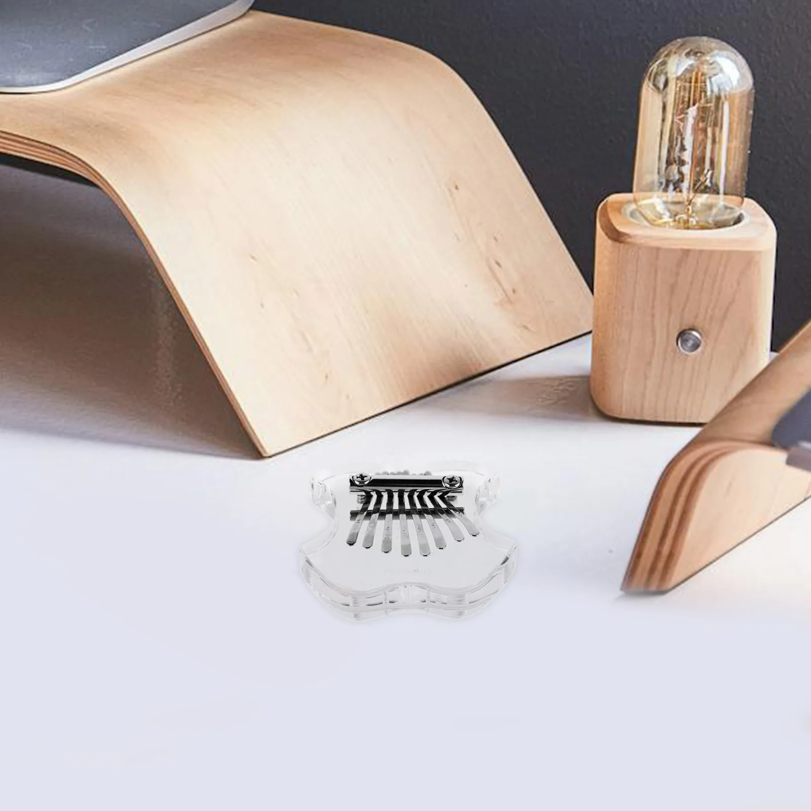

8 Key Mini Acrylic Transparent Kalimba Finger Piano Portable Thumb Piano for Beginner Music Students Transparent Kalimba