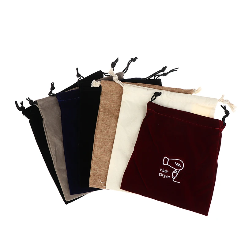 23*26/30*26 سنتيمتر المخملية حقيبة مجفف الشعر حقيبة ملابس مجفف الشعر حقيبة الرباط إغلاق غطاء القماش/تدفقون تخزين الرباط كيس لجميع الغبار